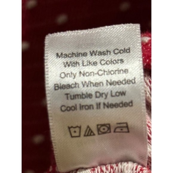 Coldwater Creek size XL 100% cotton red Swiss dot cropped long sleeve top - Picture 6 of 7